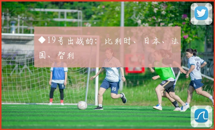 ◆19号出战的：比利时、日本、法国、智利